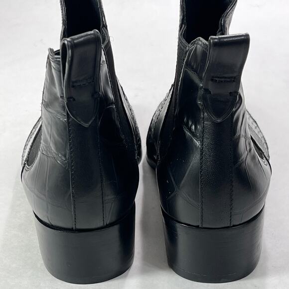 Coach Ankle Boots Womens Size 8B 8 B Black Suffolk Patchwork Leather Booties - Picture 3 of 12